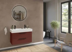 Outlet Held-Möbel Waschtischunterschrank Lima Rot