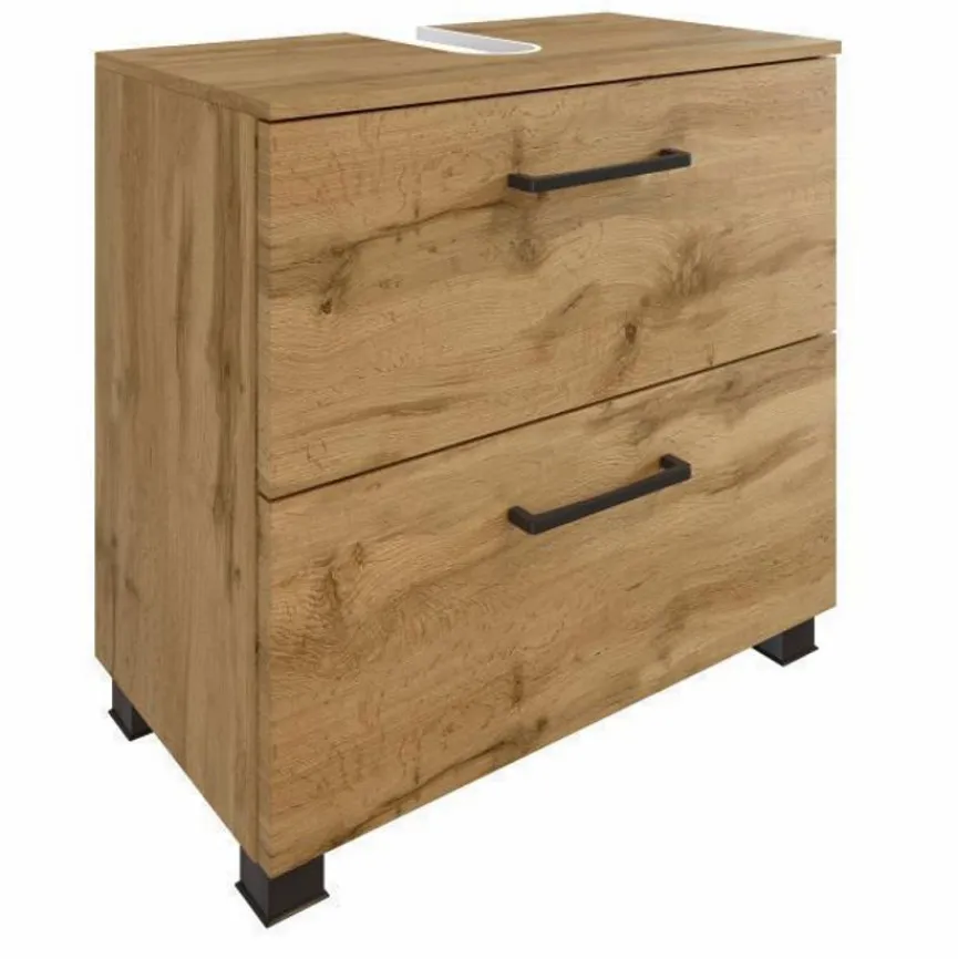 Hot Held-Möbel Waschtischunterschrank Manchester Wotaneiche