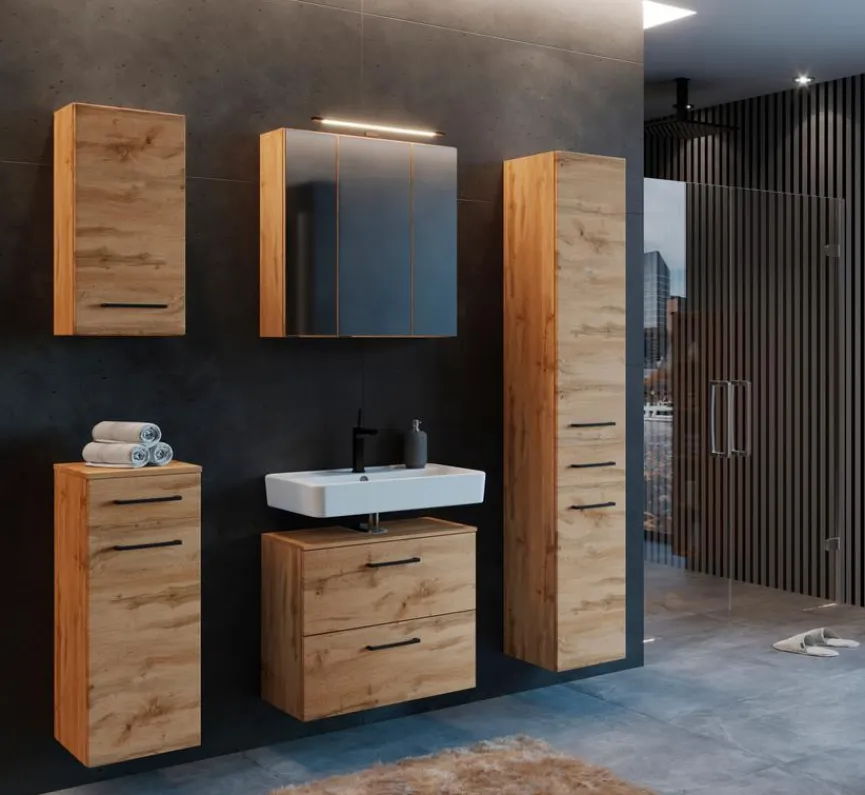 Hot Held-Möbel Waschtischunterschrank Manchester Wotaneiche