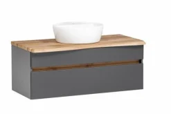 New Held-Möbel Waschtischunterschrank Villach Graphit