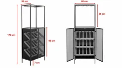 Hot KARE DESIGN Weinregal Porto 70149 Schwarz