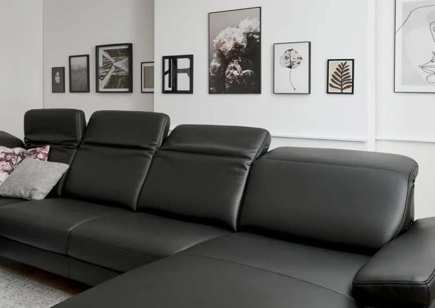 HUKLA Wohnlandschaft Montpellier Schwarz