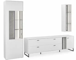 Discount set one by Musterring Wohnwand Deltona Weiß / Matt