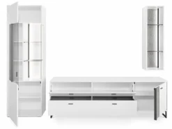 Discount set one by Musterring Wohnwand Deltona Weiß / Matt
