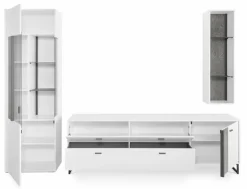 Discount set one by Musterring Wohnwand Deltona Weiß / Matt