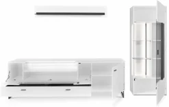 New set one by Musterring Wohnwand Deltona Weiß / Matt