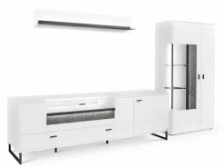 Outlet set one by Musterring Wohnwand Deltona Weiß / Matt