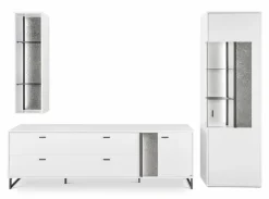 New set one by Musterring Wohnwand Deltona Weiß / Matt