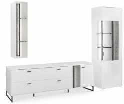 New set one by Musterring Wohnwand Deltona Weiß / Matt