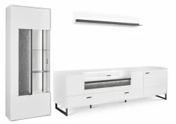 Best set one by Musterring Wohnwand Deltona Weiß / Matt