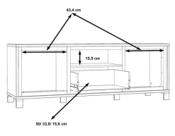 Clearance FORTE Wohnwand Farida Eiche Artisan