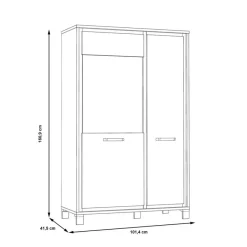 Clearance FORTE Wohnwand Farida Eiche Artisan