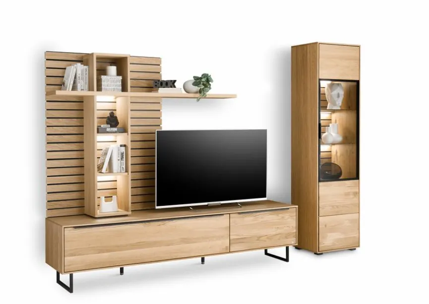 Online set one by Musterring Wohnwand Jackson Eiche