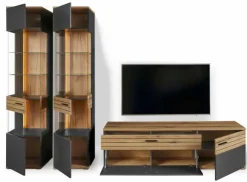 Online set one by Musterring Wohnwand Quincy Anthrazit