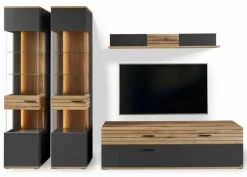 Online set one by Musterring Wohnwand Quincy Anthrazit