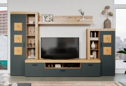 Online trendteam Wohnwand Tyler Anthrazit