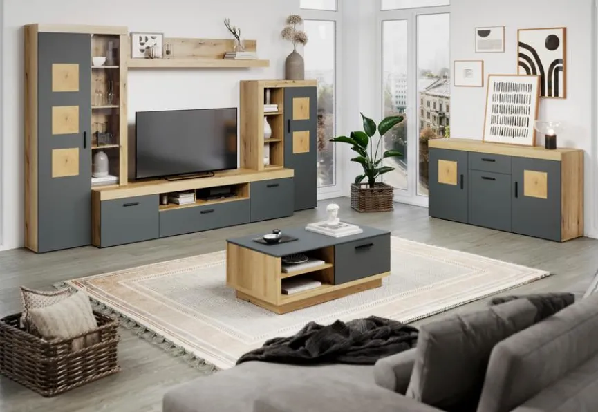 trendteam Wohnwand Tyler Anthrazit