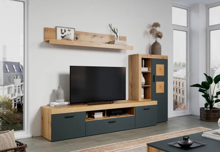 trendteam Wohnwand Tyler Anthrazit