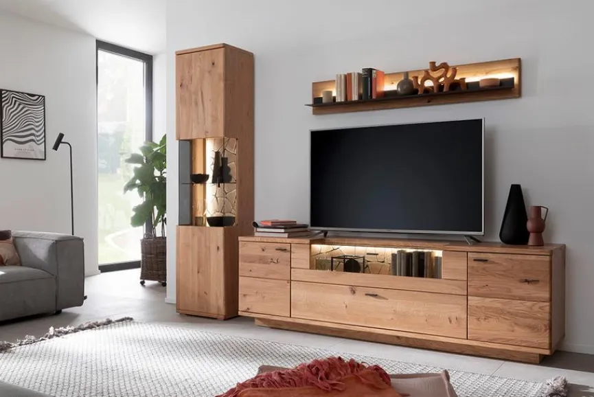 Hot MCA Wohnwand Venedig Wildeiche geölt