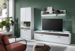 New IDEAL Wohnen Wohnwand Manchester 3tlg. Weiß