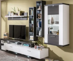 Online decodom Wohnwand Manhattan 5tlg. Weiß