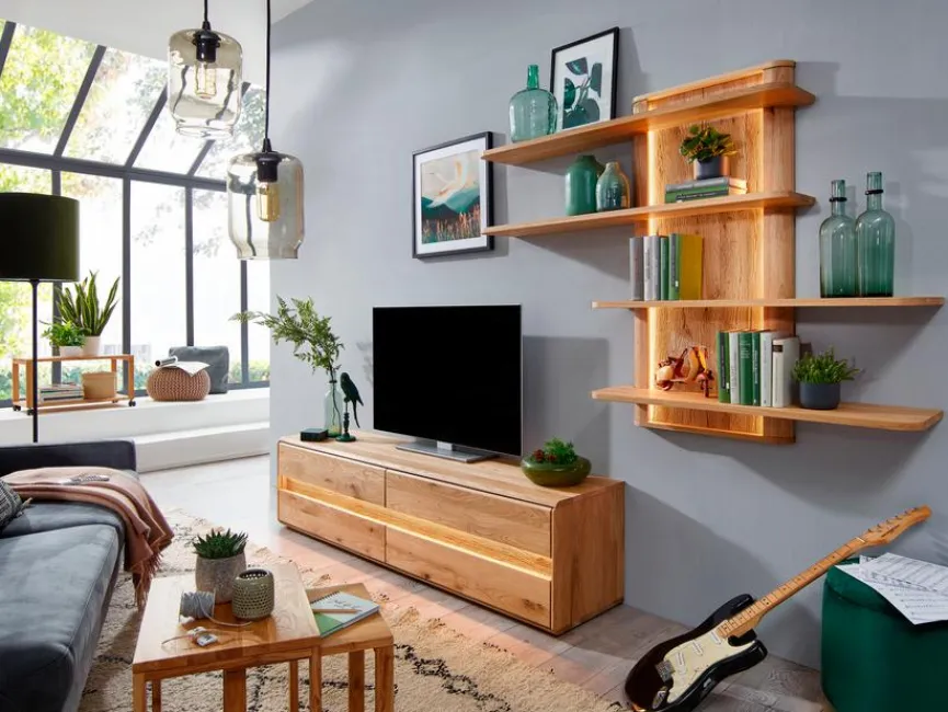 Discount Wohnwand Missouri 2tlg. Wildeiche