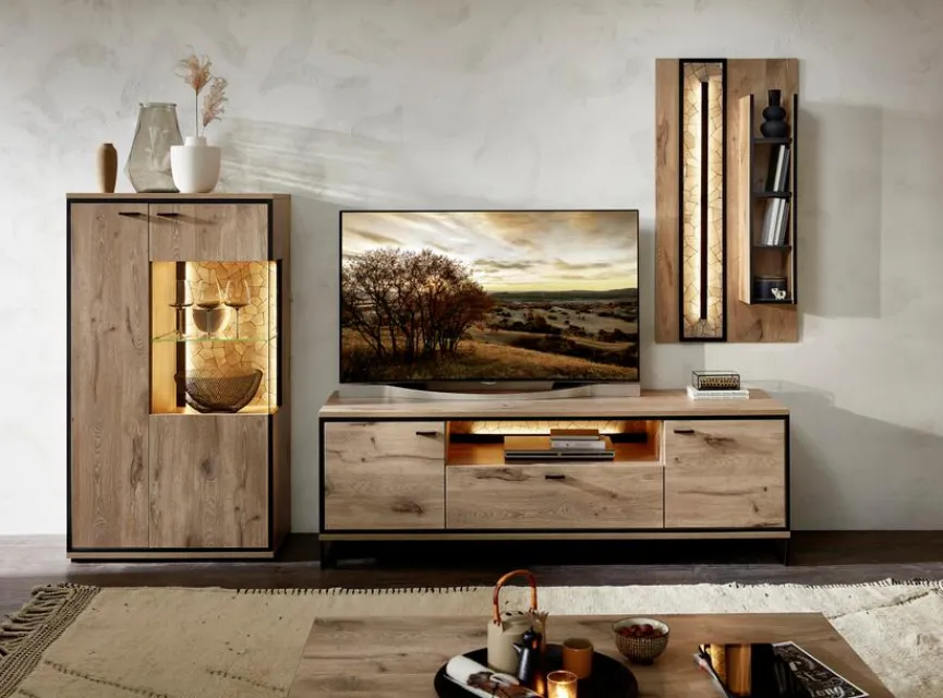 Outlet Wohnconcept Wohnwand Ruben Eiche