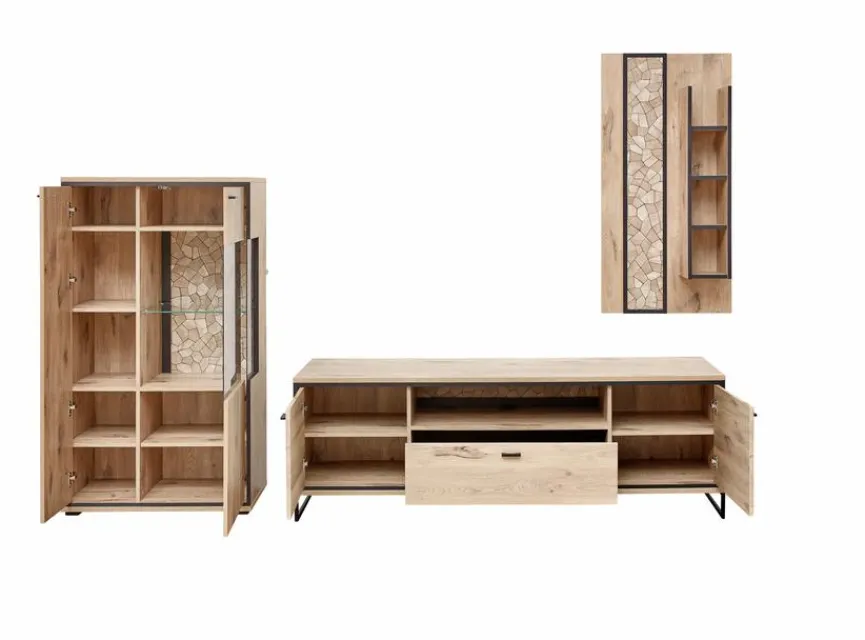 Outlet Wohnconcept Wohnwand Ruben Eiche