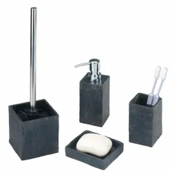 WENKO Zahnputzbecher Slate Rock Grau