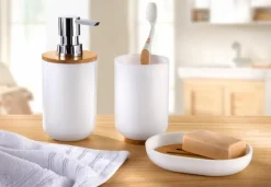 New Kleine Wolke Zahnputzbecher Timber Weiß