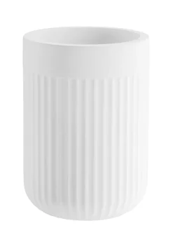 Discount Beslagsboden Zahnputzbecher Wave Weiß